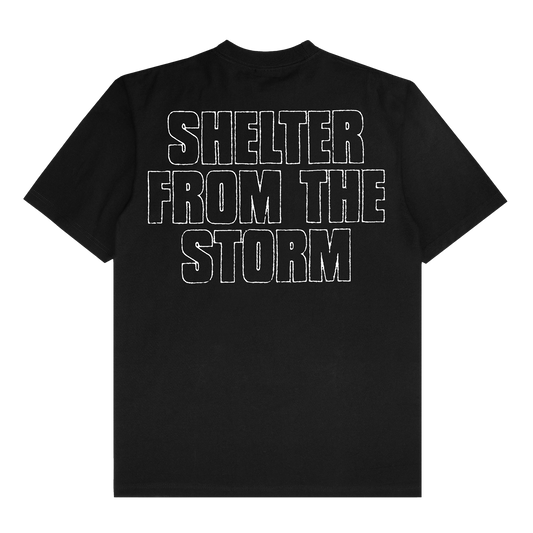 "SHELTER FROM THE STORM" T-Shirt (Black)