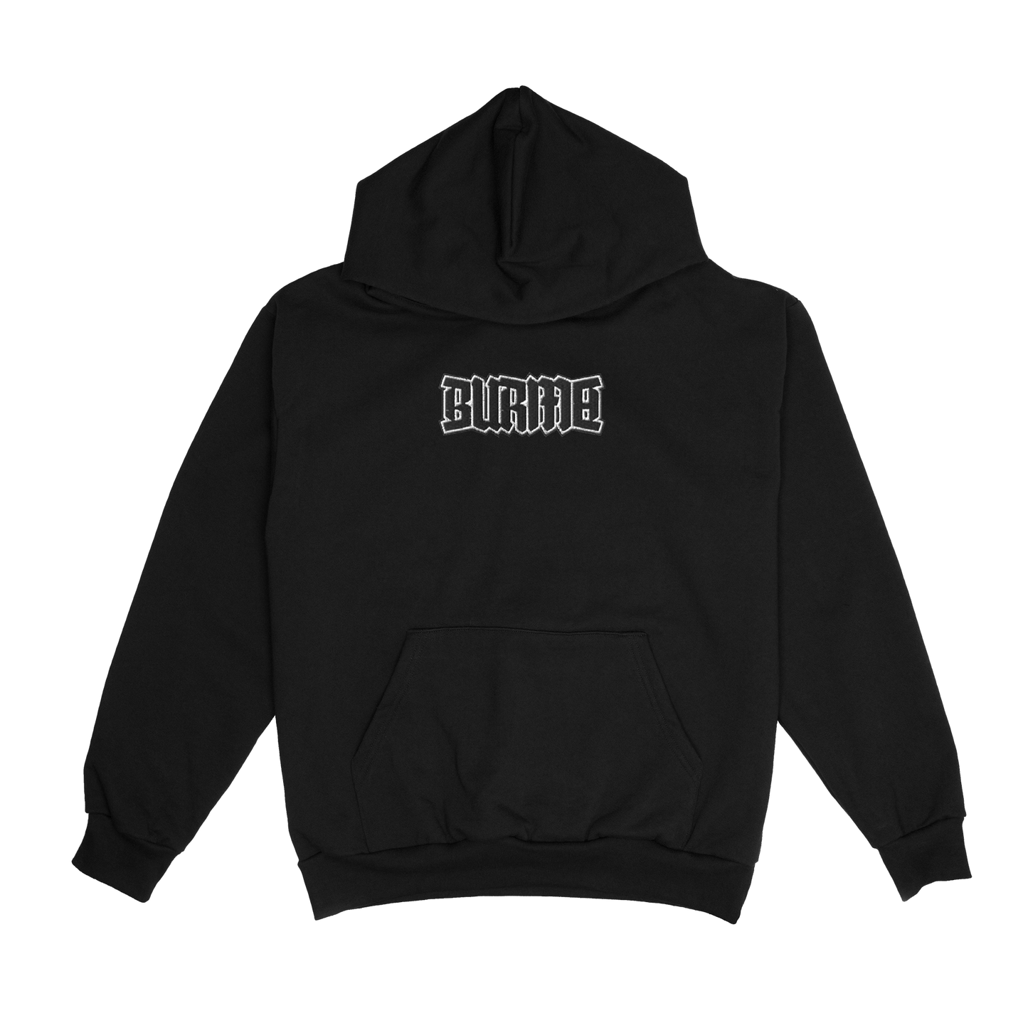 "Embroidered Logo" Pullover Hoodie (Black)